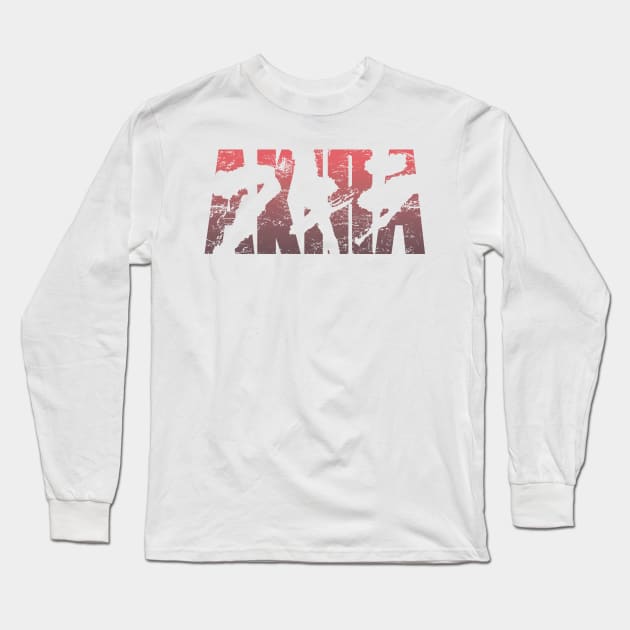 Akira Logo (aged and weathered) Long Sleeve T-Shirt by GraphicGibbon